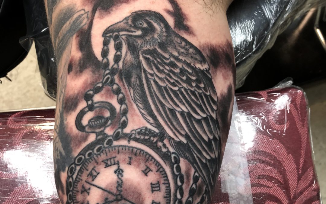 Black and grey tattoo by Jeff Jibran at Idle Hands Tattoo Co., Jacksonville FL