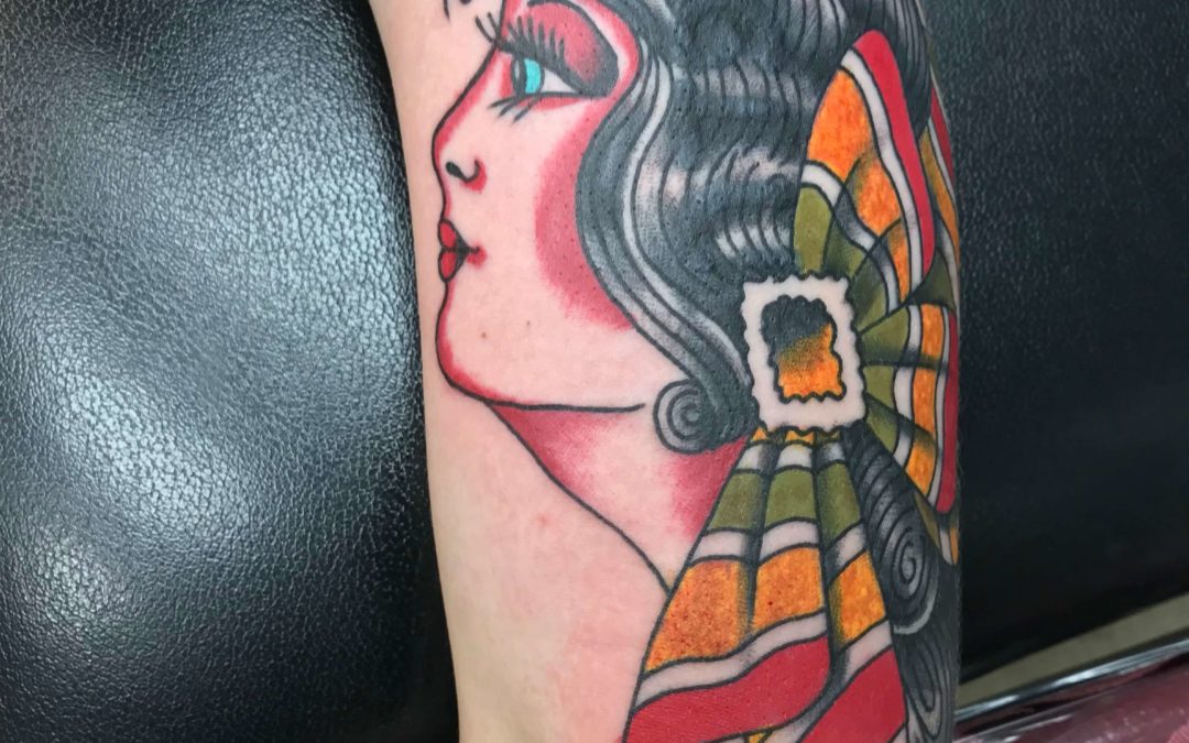Traditional flash tattoo by Jeff Jibran, Jacksonville Florida