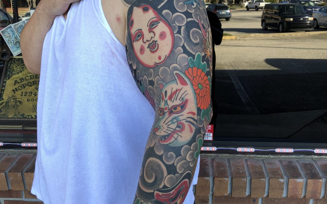 Custom Japanese tattoo artwork by Idle Hands Tattoo Co. in Jacksonville