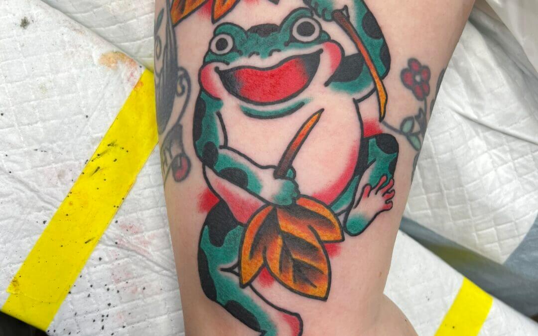 Japanese-style sleeve tattoo by Jacksonville artist Jeff Jibran