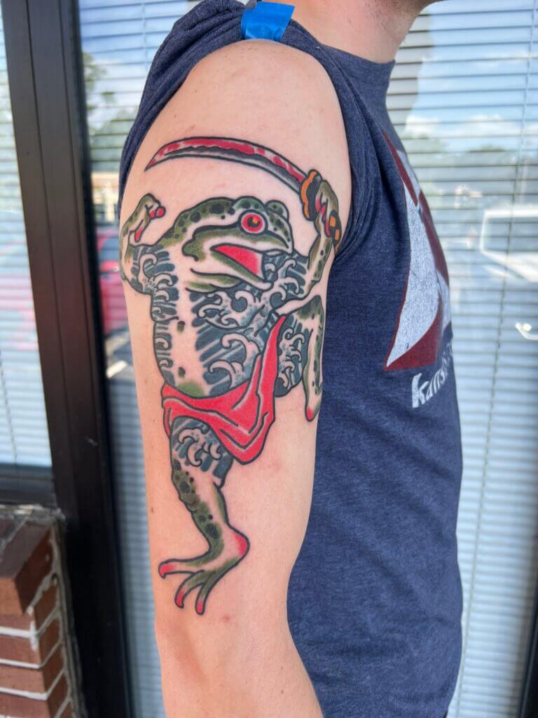 Traditional Japanese irezumi tattoo by Jeff Jibran, Jacksonville Florida