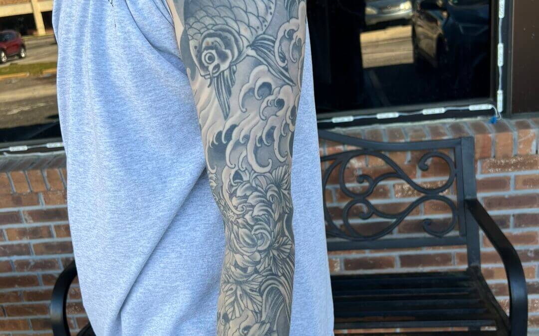 Japanese tattoo design by Jeff Jibran — Jacksonville tattoo artist